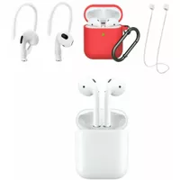 Apple AirPods with Charge Case With RED Accessory Kit