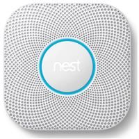 Nest - Protect 2nd Generation Smart Smoke/Carbon Monoxide Wired Alarm - White