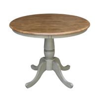 Copper Grove Karl 36-inch Round Top Pedestal Table - 29.1"H - Hickory/Stone