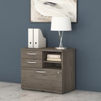 Studio C Storage Cabinet with Drawers by Bush Business Furniture - Modern Hickory