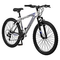 Mongoose Flatrock Adult Hardtail Mountain Bike, 21 Speed Twist Shifters, Aluminum Frame, Multiple Colors