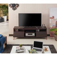 Umer Mid-Century Modern Brown 63-inch Multi-functional Storage TV Console by Furniture of America - Wenge