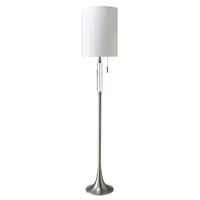 Contemporary Modern Metal Floor Lamp in White/Silver
