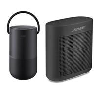 Bose Portable Home Speaker, Triple Black - With Bose SoundLink Color Bluetooth Speaker II, Soft Black