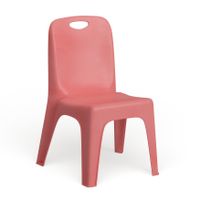 2 Pack Plastic Stackable School Chair with Carrying Handle and 11"H Seat - Red