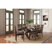 Coaster Furniture Alston Knotty Nutmeg X-shaped Dining Table - Brown