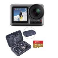 DJI Osmo Action 4K HDR Camera - Bundle With 32GB Extreme microSDHC Class 10 U3 Memory Card, Froggi Extreme Sport Action Camera Accessory Set