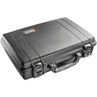 Pelican 1470 Attache Style Small Computer Watertight Hard Case without Foam Insert - Black