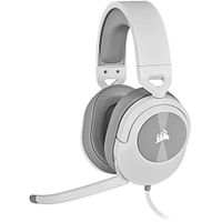 Corsair HS55 Stereo Gaming Headset (Leatherette Memory Foam Ear Pads, Lightweight Construction, Omni-Directional Microphone, Multi-Platform Compatibility with Included Y-Cable Adapter) White