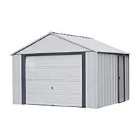 Arrow Shed 12' x 10' Murryhill Garage Galvanized Steel Extra Tall Walls Prefabricated Shed Storage Building, 12' x 10', Flute Gray