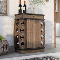 Carbon Loft Avital Rustic Reclaimed Oak Finish Multi-storage Bar Cabinet - MDF - Reclaimed Oak