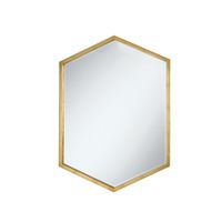 Hexagon Shaped Wall Mirror Gold