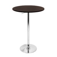 Porch & Den Oakberry 23-inch Wood Top Adjustable Bar Table - Brown