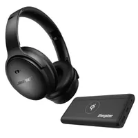 Bose QuietComfort Wireless Noise Cancelling Over-Ear Headphones, White Smoke With Power Bank