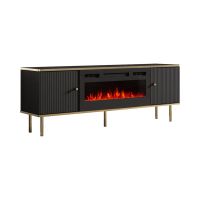 Camelia BL-EF Electric Fireplace 63" TV Stand - Black