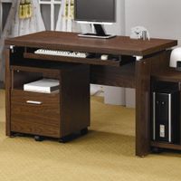 Coaster Furniture Russell Computer Desk with Keyboard Tray - Black