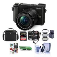 Panasonic Lumix DC-GX9 20.3MP Mirrorless Camera with 12-60mm F3.5-5.6 Lens, Black - Bundle with Camera Bag, 32GB SDHC U3 Card, Cleaning Kit, Memory Wallet, Card Reader, 58mm Filter Kit, Software Package
