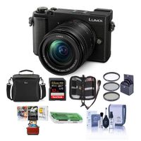 Panasonic Lumix DC-GX9 20.3MP Mirrorless Camera with 12-60mm F3.5-5.6 Lens, Black - Bundle with Camera Bag, 32GB SDHC U3 Card, Cleaning Kit, Memory Wallet, Card Reader, 58mm Filter Kit, Mac Software Package