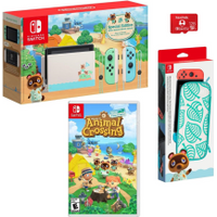 Nintendo - Switch 32GB Console - Animal Crossing: New Horizons Edition Bundle - Animal Crossing New Horizons, SanDisk 128GB UHS-I microSDXC Memory Card, and Case Included