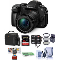 Panasonic - Lumix DMC-G85 Mirrorless Camera with 12-60mm F/3.5-5.6 Lumix G Vario Power OIS Lens - Black - Bundled with Camera Bag, 32GB SDHC U3 Card, Cleaning Kit, , 58mm Filter Kit, MAC Software Package, and More