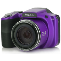 Minolta M35Z 20MP 1080p HD Bridge Digital Camera with 35x Optical Zoom, Purple