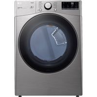 LG - 7.4 cu ft 10-Cycle Gas Dryer with Smart Wi-Fi, and Built In Intelligence - Graphite Steel