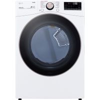 LG - 7.4 cu ft 12-Cycle Gas Dryer with Steam, Smart Wi-Fi, and Built In Intelligence - White