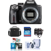 Pentax - K-70 24MP Full HD Digital SLR Camera, Body Only - Black - Bundled With 16GB SDHC Card, Camera Bag, Cleaning Kit, Memory Wallet, and Software Package
