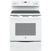 GE - 5.3 Cu. Ft. Self-Cleaning Freestanding Electric Range - White