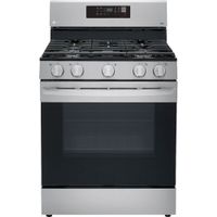 LG - 5.8 Cu. Ft. Freestanding Single Gas Convection Range with WideView Window and AirFry - Stainless steel
