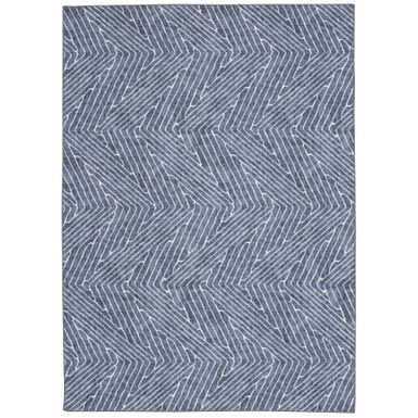 Wyome Gray And Ivory 5X7 Washable Area Rug