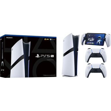 Sony - PS5 PlayStation 5 Pro Bundle with Portal Remote Player and Extra White Controller