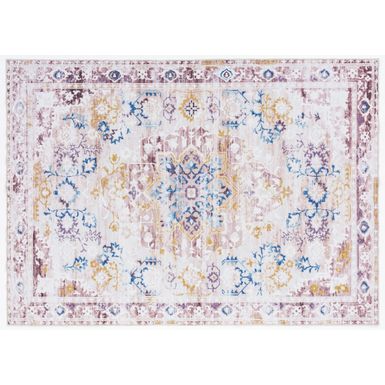 Wagner Pink And Gold 2X8 Washable Area Rug