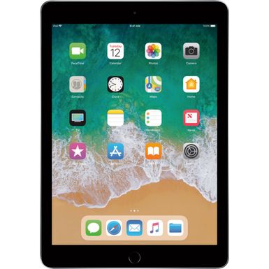 Apple - Geek Squad Certified Refurbished iPad (5th generation) with WiFi - 128GB - Space Gray