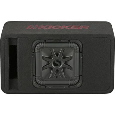 KICKER - Solo-Baric L7R 10" Single-Voice-Coil 2-Ohm Loaded Subwoofer Enclosure - Black