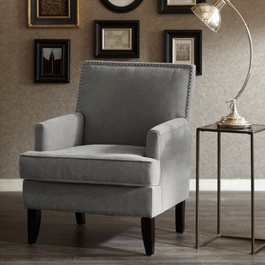 Grey Colton Track Arm Club Chair