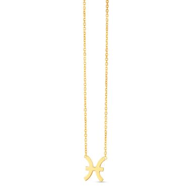 14K Yellow Gold Pisces Necklace