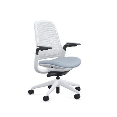 Steelcase - Series 1 Air Chair with Seagull Frame - Era Blue Nickel / Seagull Frame