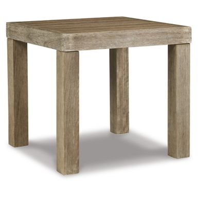 Brown Silo Point Square End Table