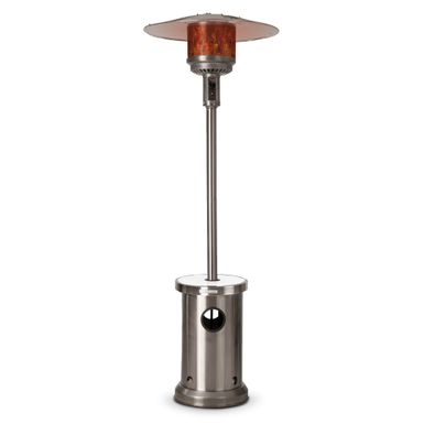 Fire Sense - Aspect Living Stainless Steel Finish Patio Heater with LED Table - Stainless Steel