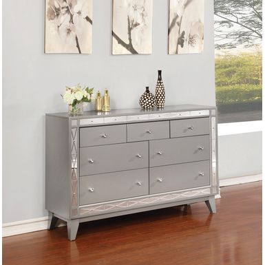 Leighton 7-drawer Dresser Metallic Mercury