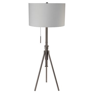 Contemporary Metal 20-inch Floor Lamp in Brushed Steel