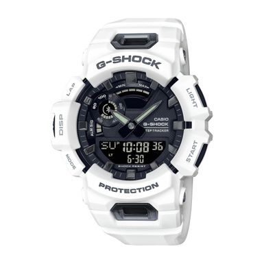 G-Shock - Mens G-Squad Smartphone Link White Resin Smartwatch Black Dial