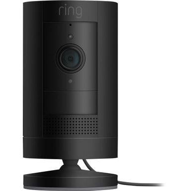 Ring - Stick Up Indoor/Outdoor 1080p Wi-Fi Wired Security Camera - Black