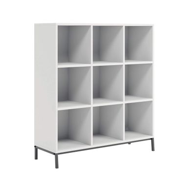 Sauder - North Avenue Organize 3 Shelf-9 Cubby Bookshelf - White Finish