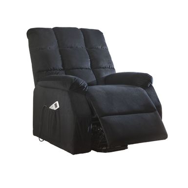 ACME Ipompea Recliner w/Power Lift & Massage, Black Velvet