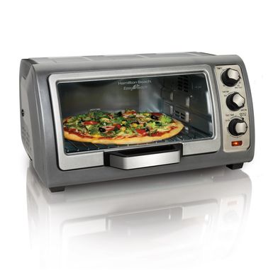 Hamilton Beach - 6 Slice Easy Reach Convection Toaster Oven Silver