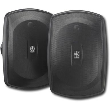 Yamaha - Natural Sound 6-1/2" 2-Way All-Weather Outdoor Speakers (Pair) - Black