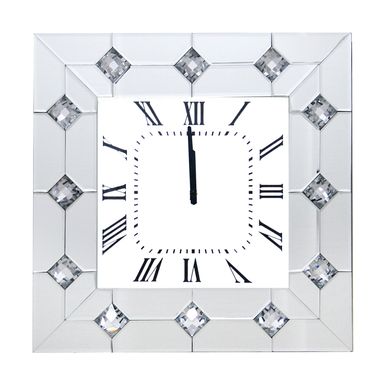 ACME Hessa Wall Clock, Mirrored & Faux Rhinestones