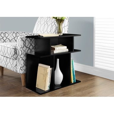 Accent Table/ Side/ End/ Nightstand/ Lamp/ Living Room/ Bedroom/ Laminate/ Black/ Contemporary/ Modern